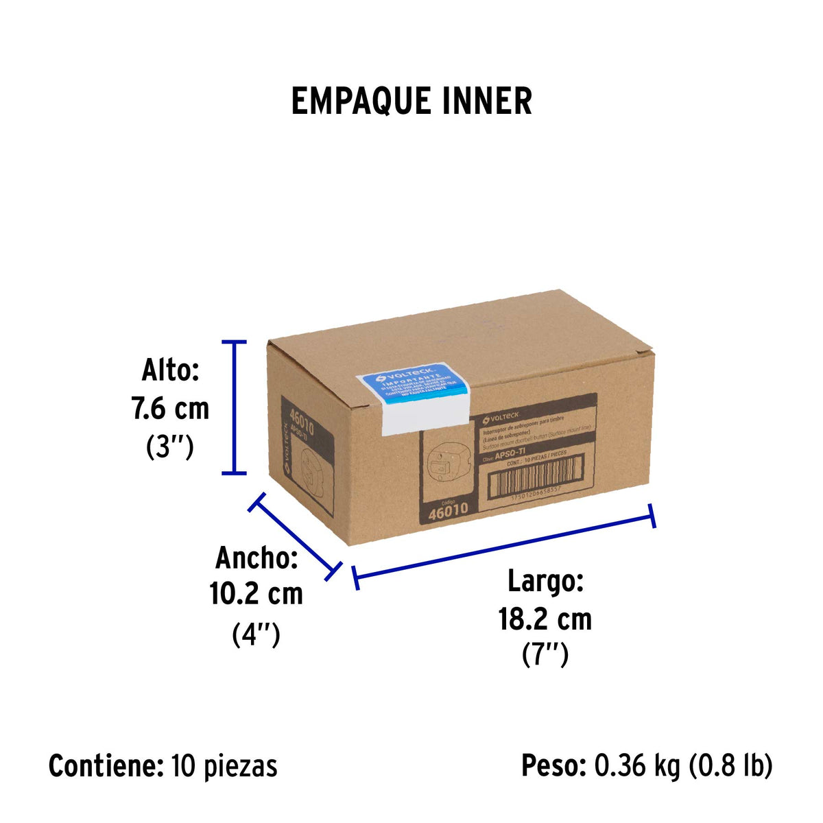 Interruptor de sobreponer para timbre
