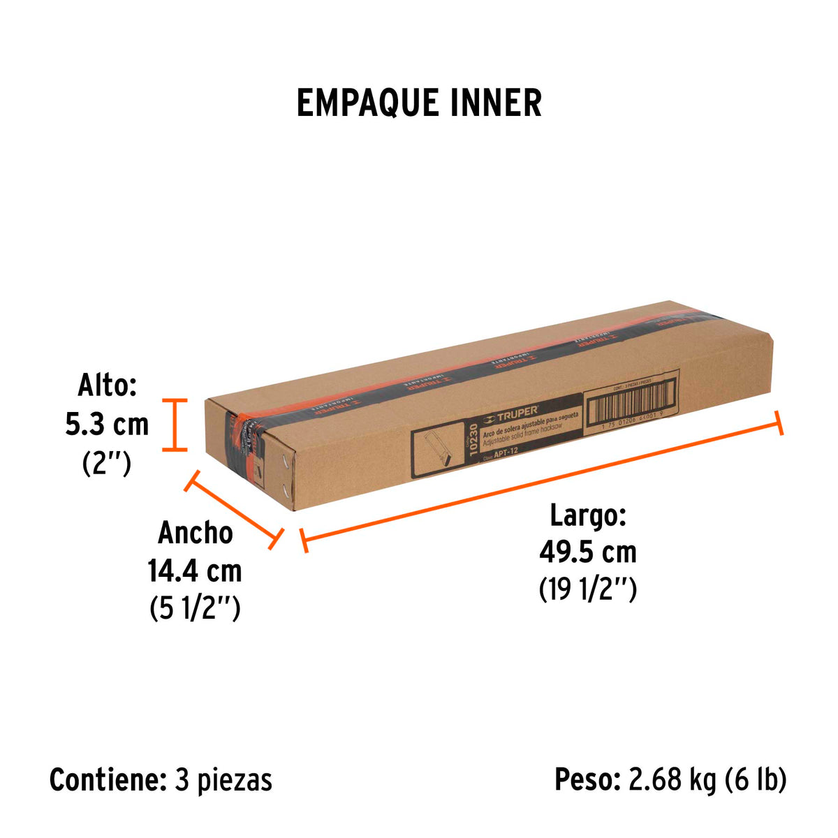 Arco profesional de solera para segueta 12"