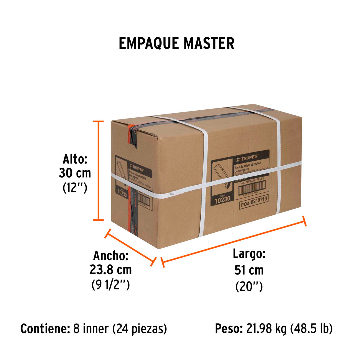 Arco profesional de solera para segueta 12"