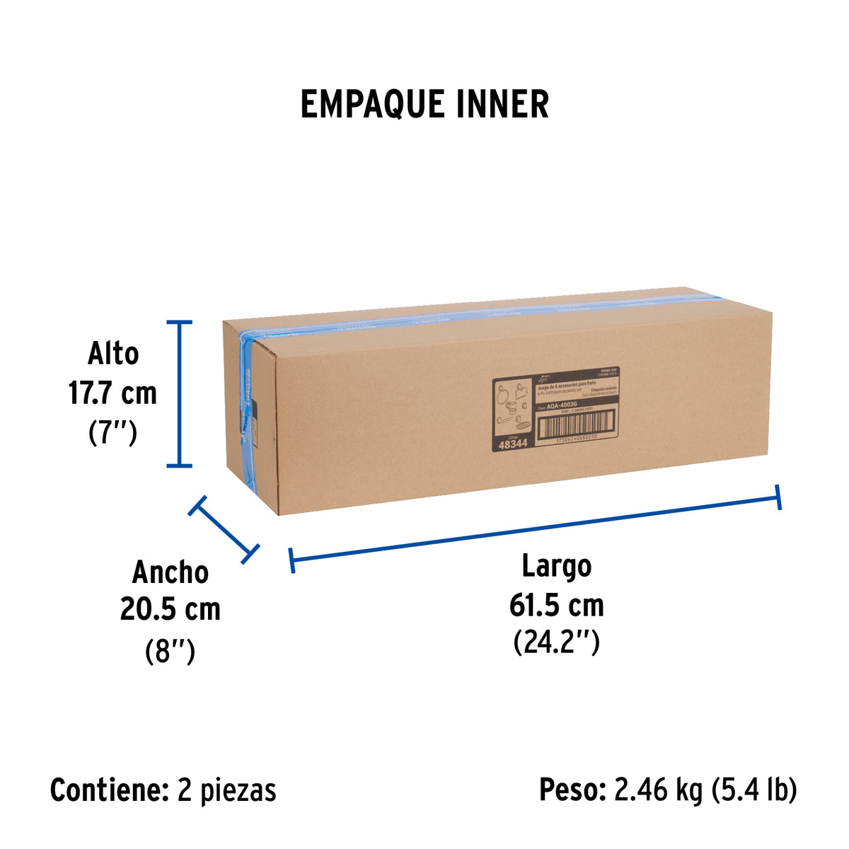 Jgo de acc p/baño con jabonera rejilla,cromo/oro,6 pzas, Aqu