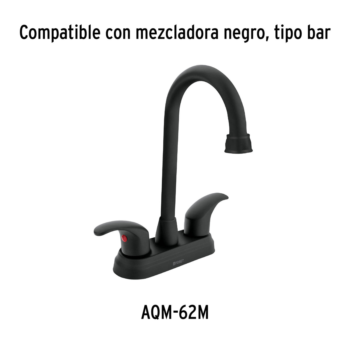 Cuello para mezcladora de lavabo,tipo bar,negro mate, Aqua