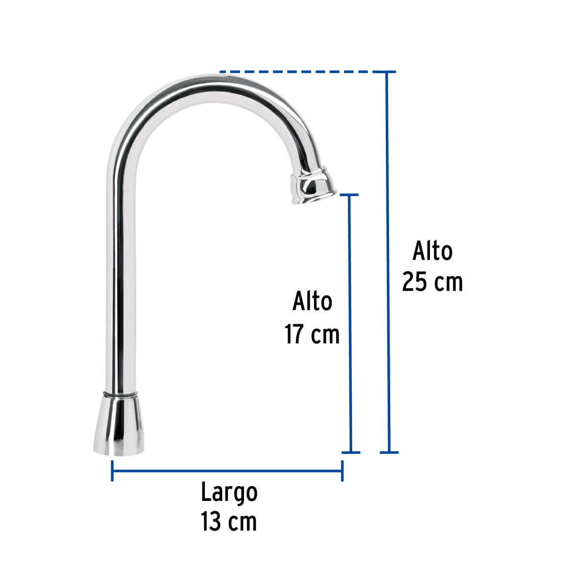 Cuello de repuesto para lavabo, tipo bar, Aqua