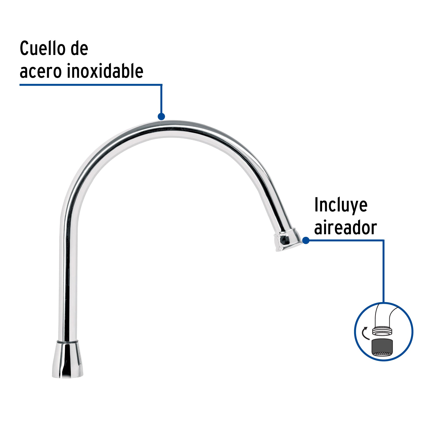 Cuello de repuesto para fregadero, Aqua