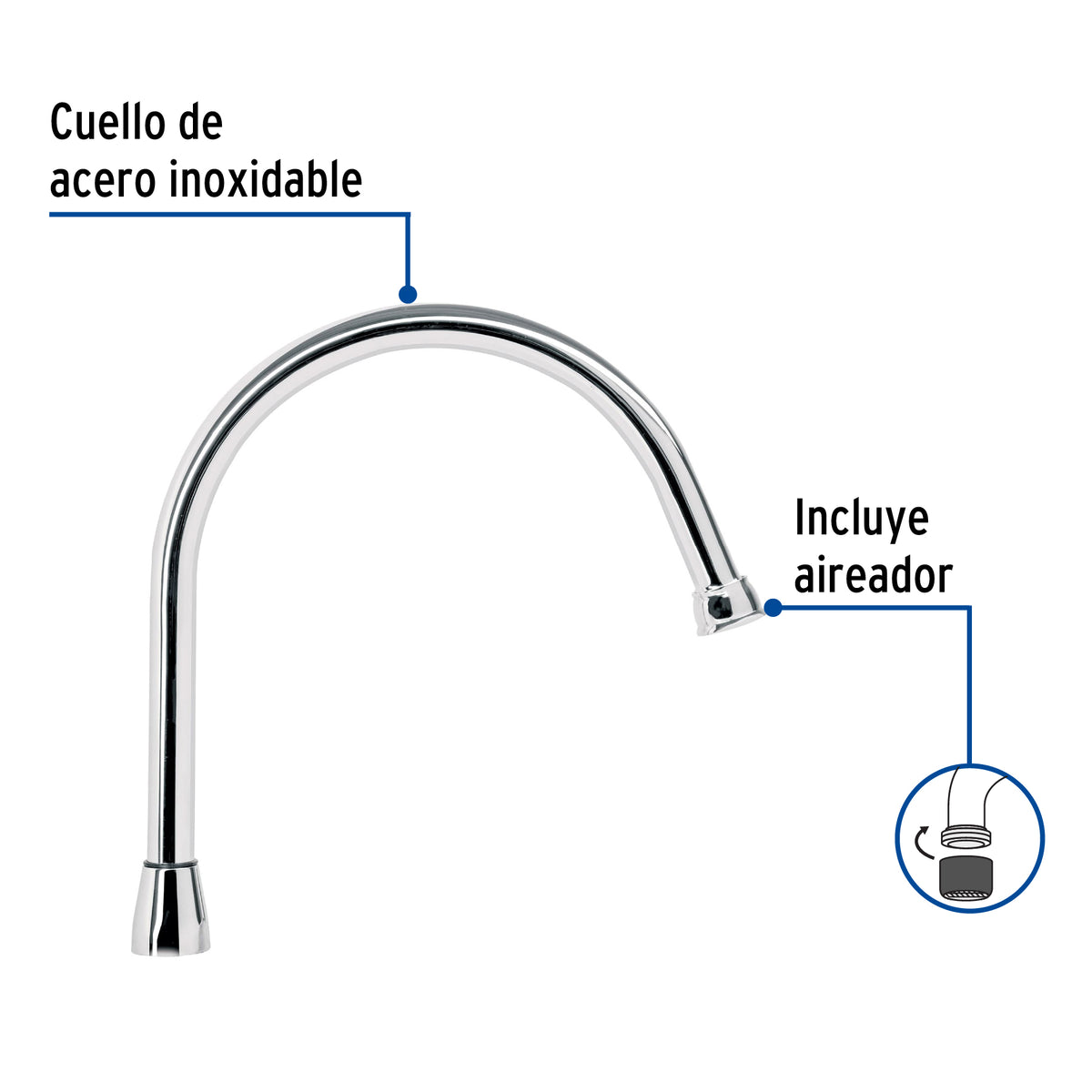 Cuello de repuesto para fregadero, Aqua