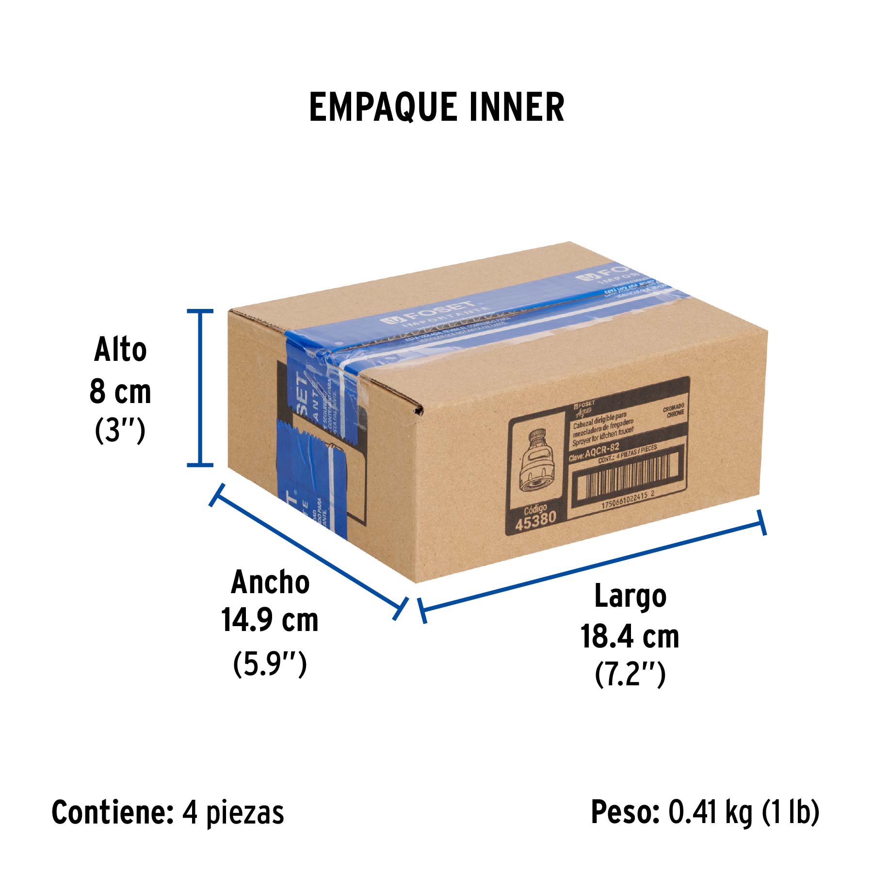 Cabezal dirigible para mezcladora de fregadero, cromo, AQUA