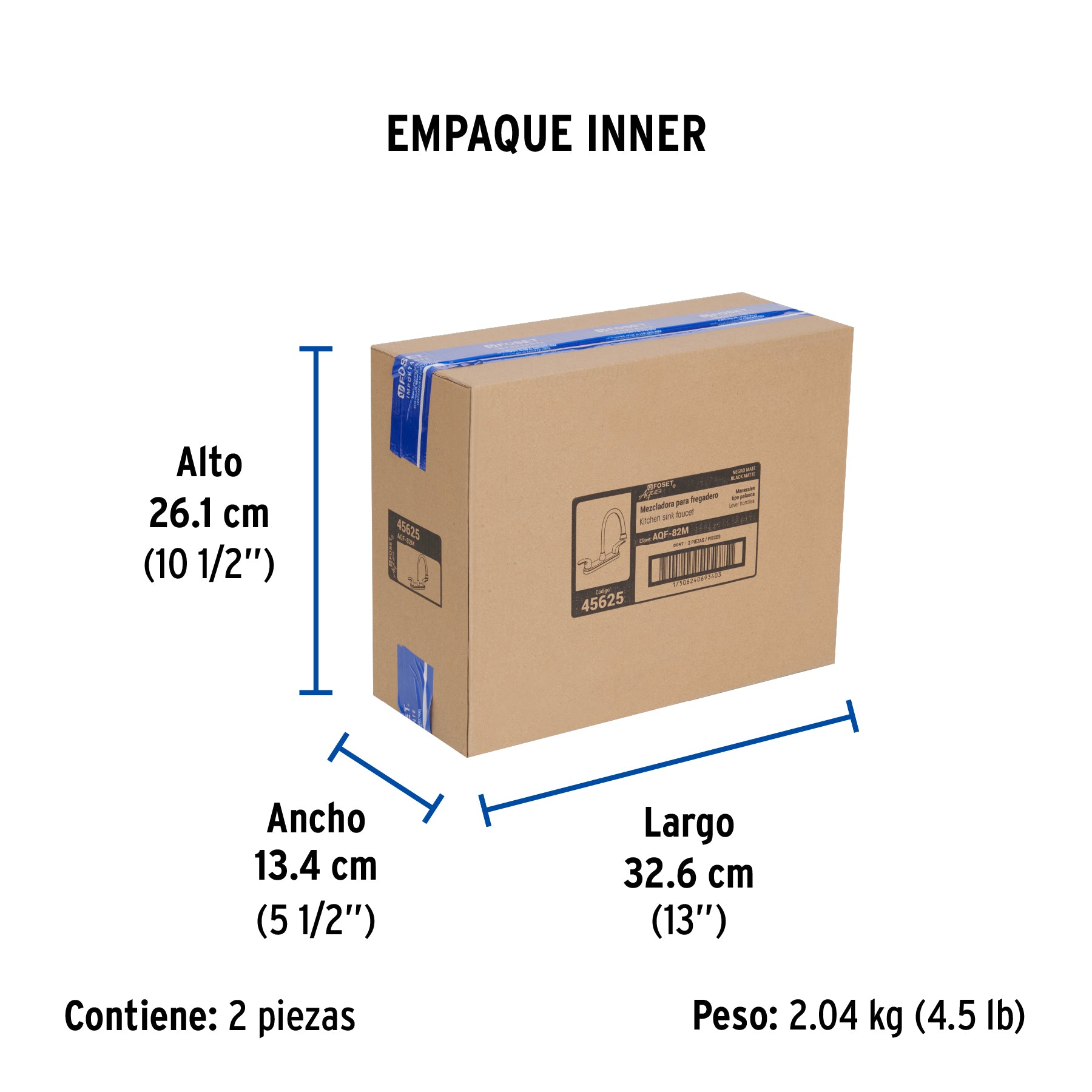 Mezcladora para fregadero, manerales palanca, negro, Aqua