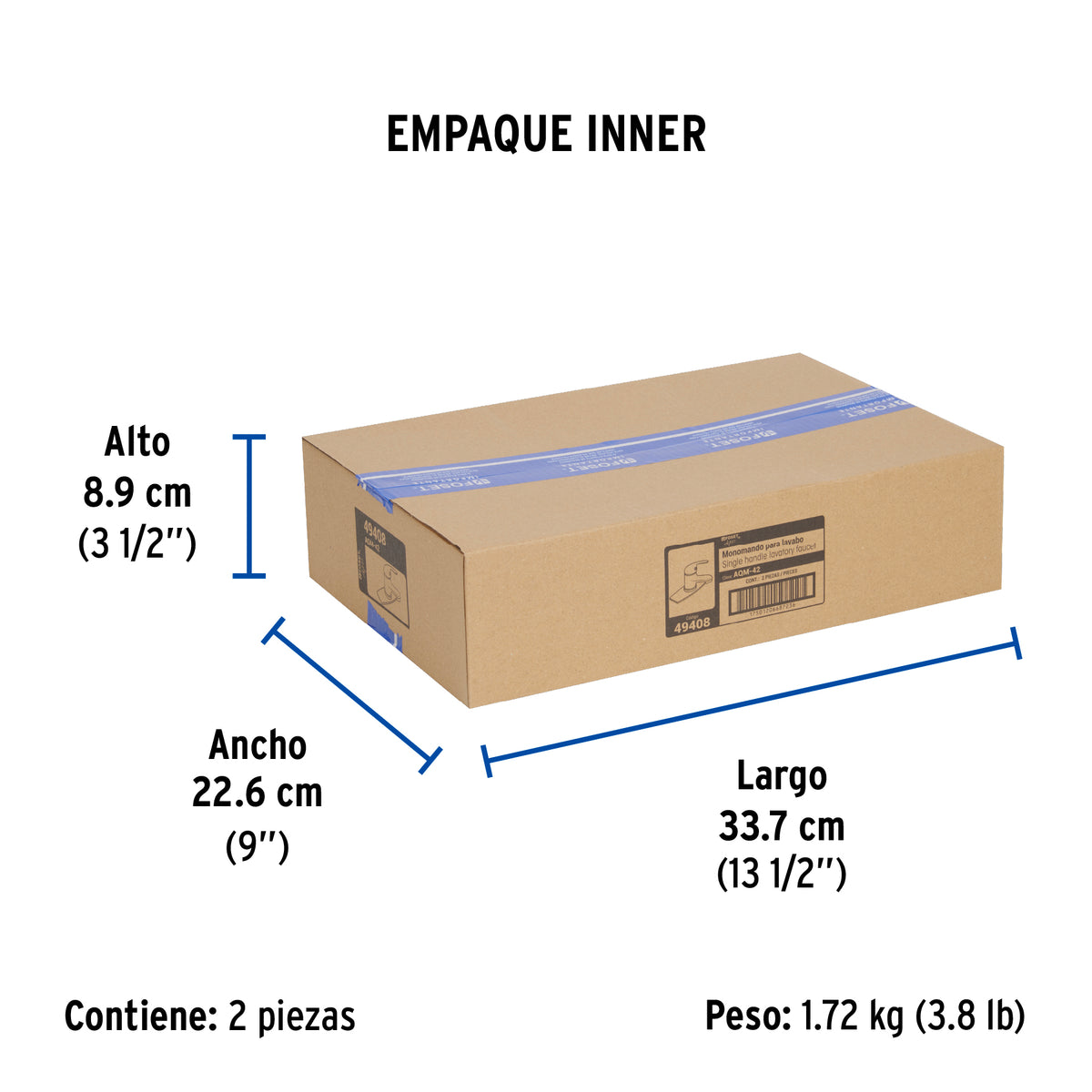 Mezcladora para lavabo, monomando, Aqua