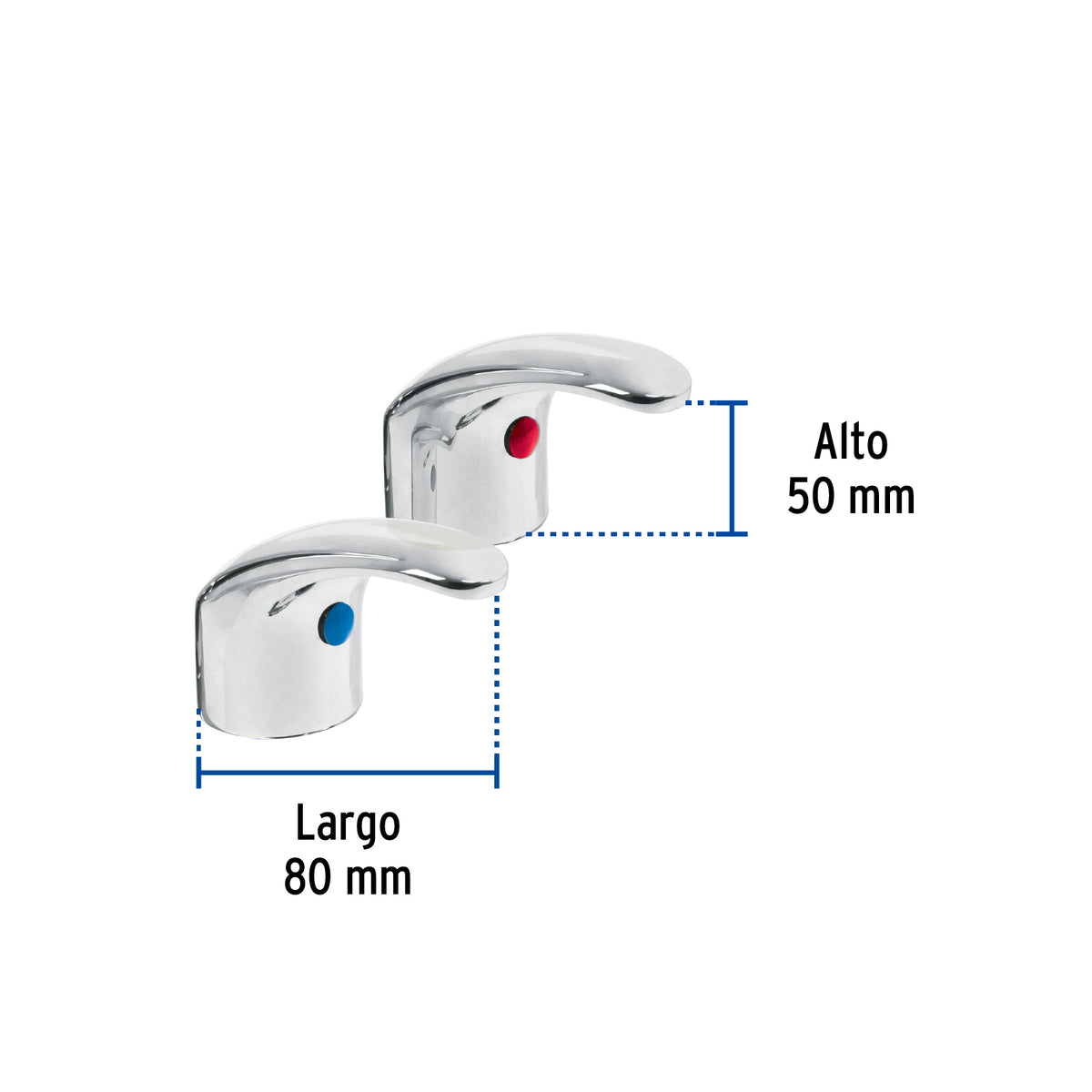Juego 2 manerales tipo palanca para lavabo, Aqua