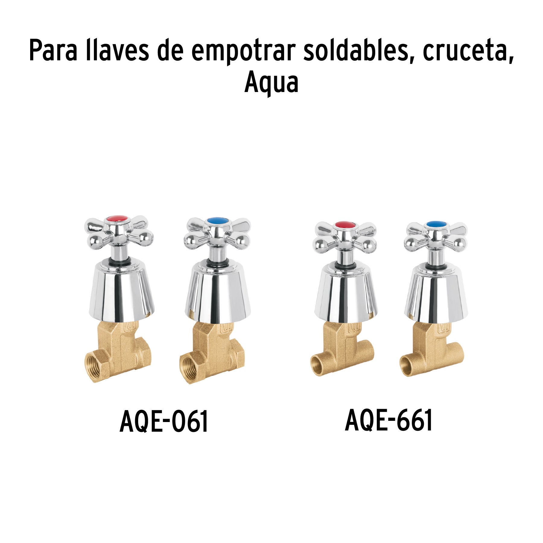 Jgo 2 piezas manerales grandes, cruceta, empotrar, Aqua