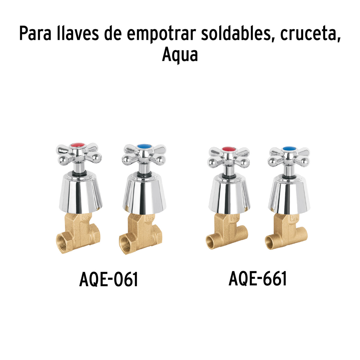 Jgo 2 piezas manerales grandes, cruceta, empotrar, Aqua