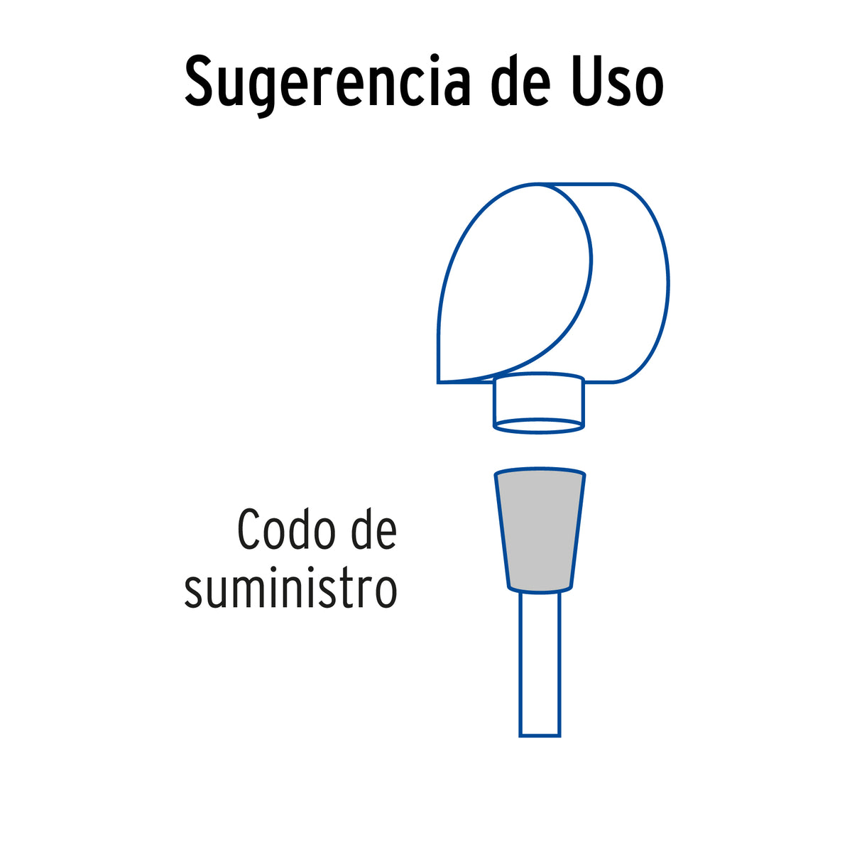 Codo de suministro, satín
