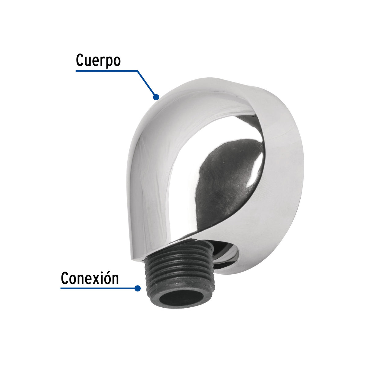 Codo de suministro, cromo