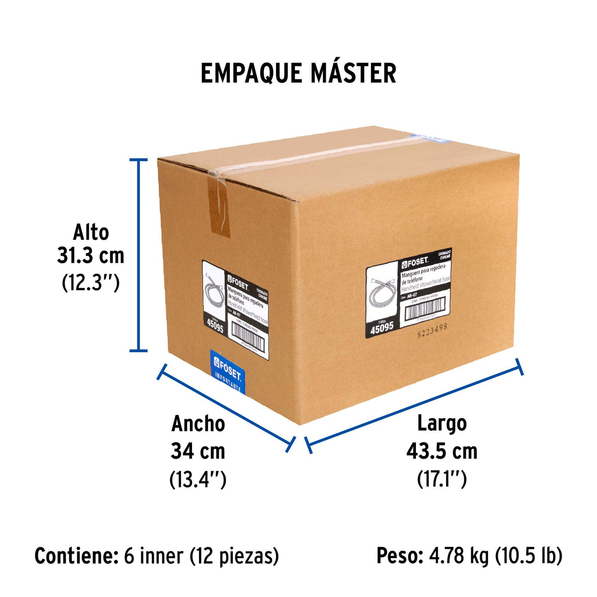 Manguera plástica para regadera, manual