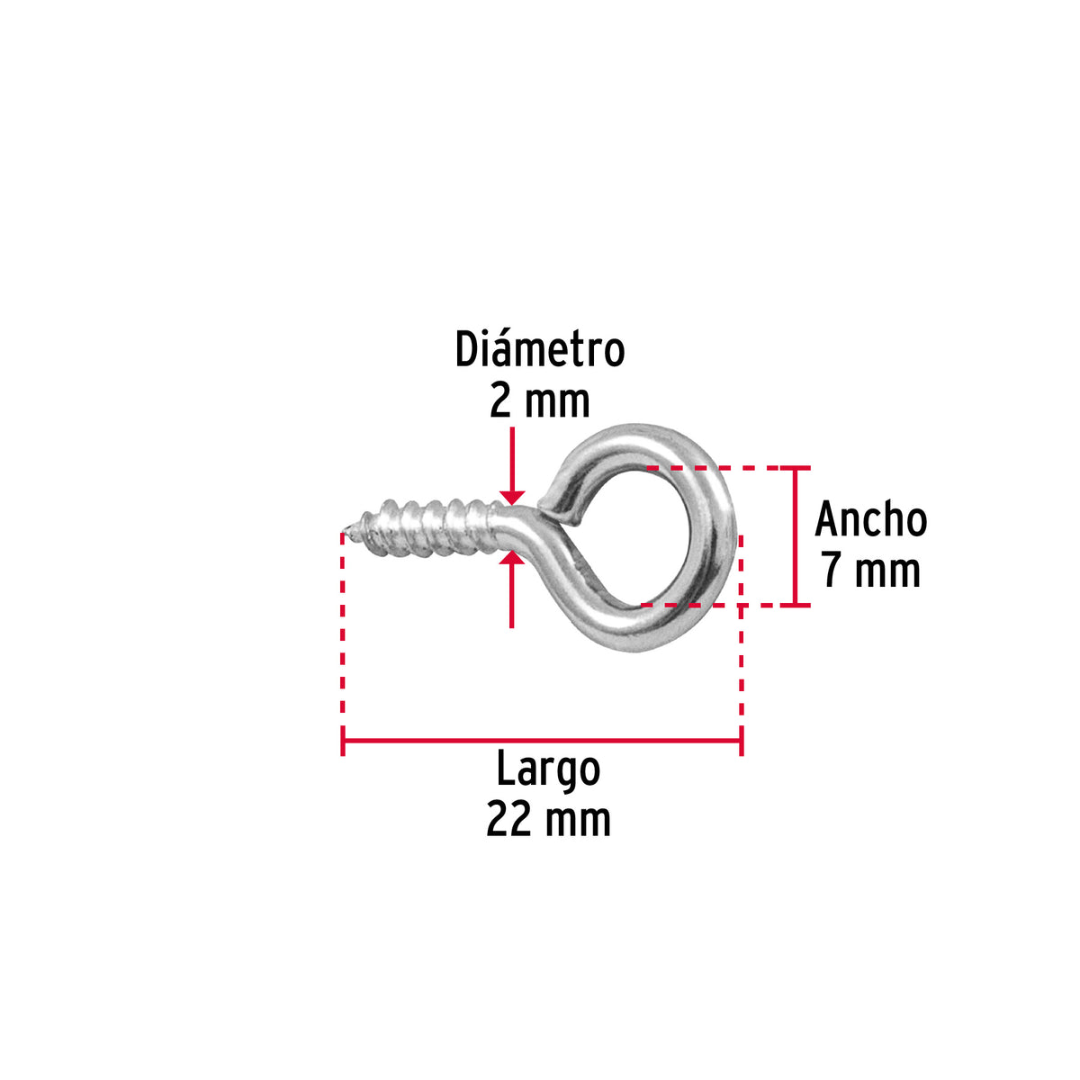 Blíster con 20 armellas cerradas de 17 x 40, Fiero