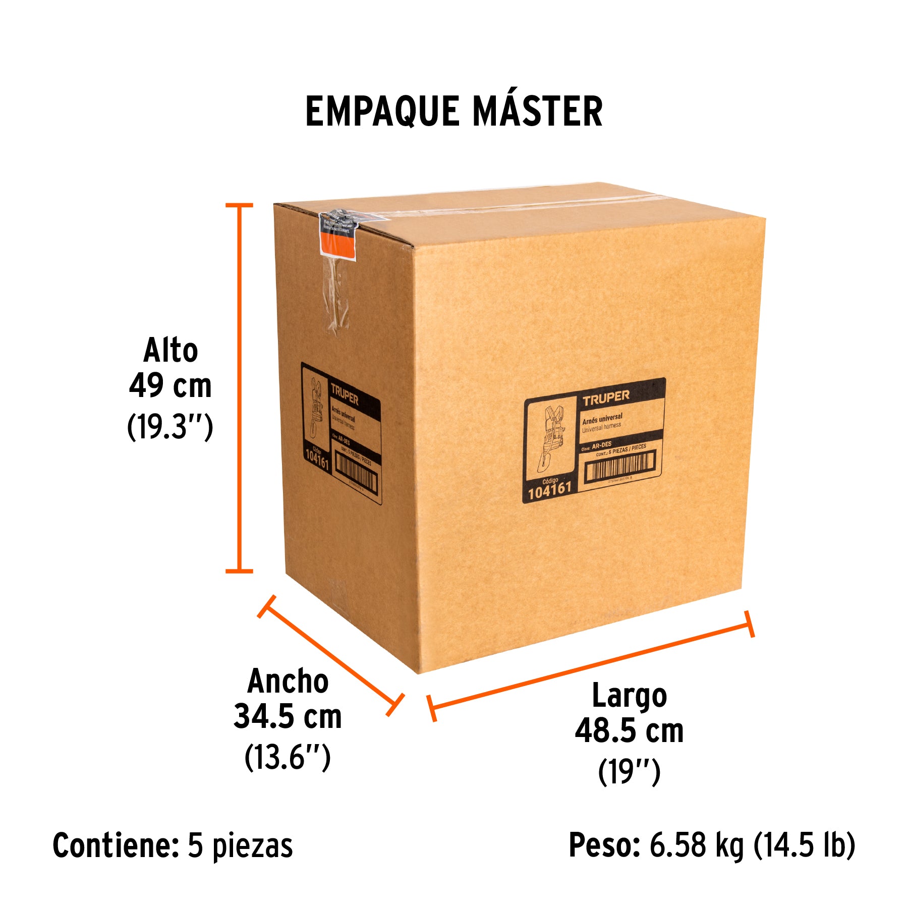 Arnés para desbrozadoras DES-63/520/430/330/52P/45M, TRUPER