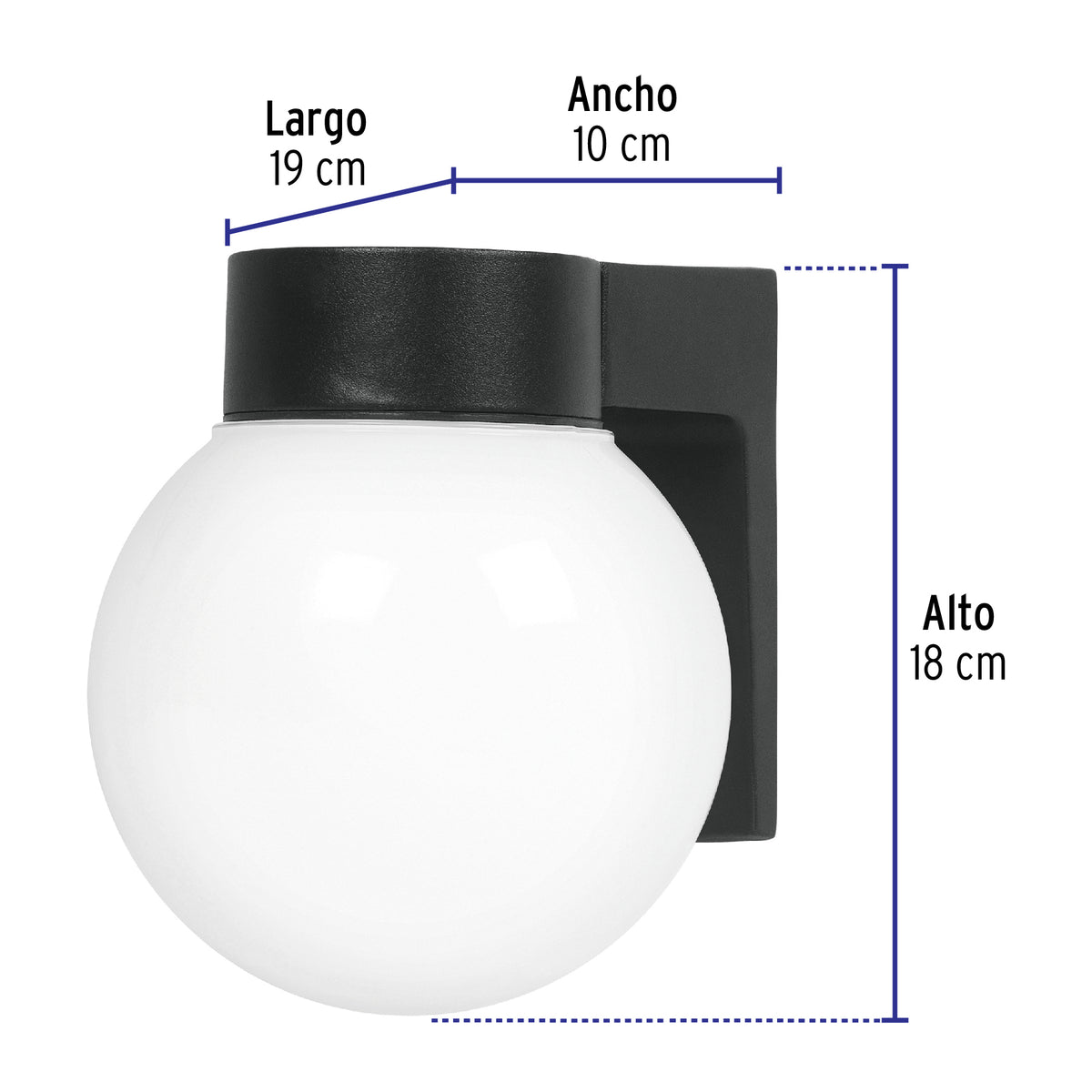 Arbotante tipo globo, 1XE26