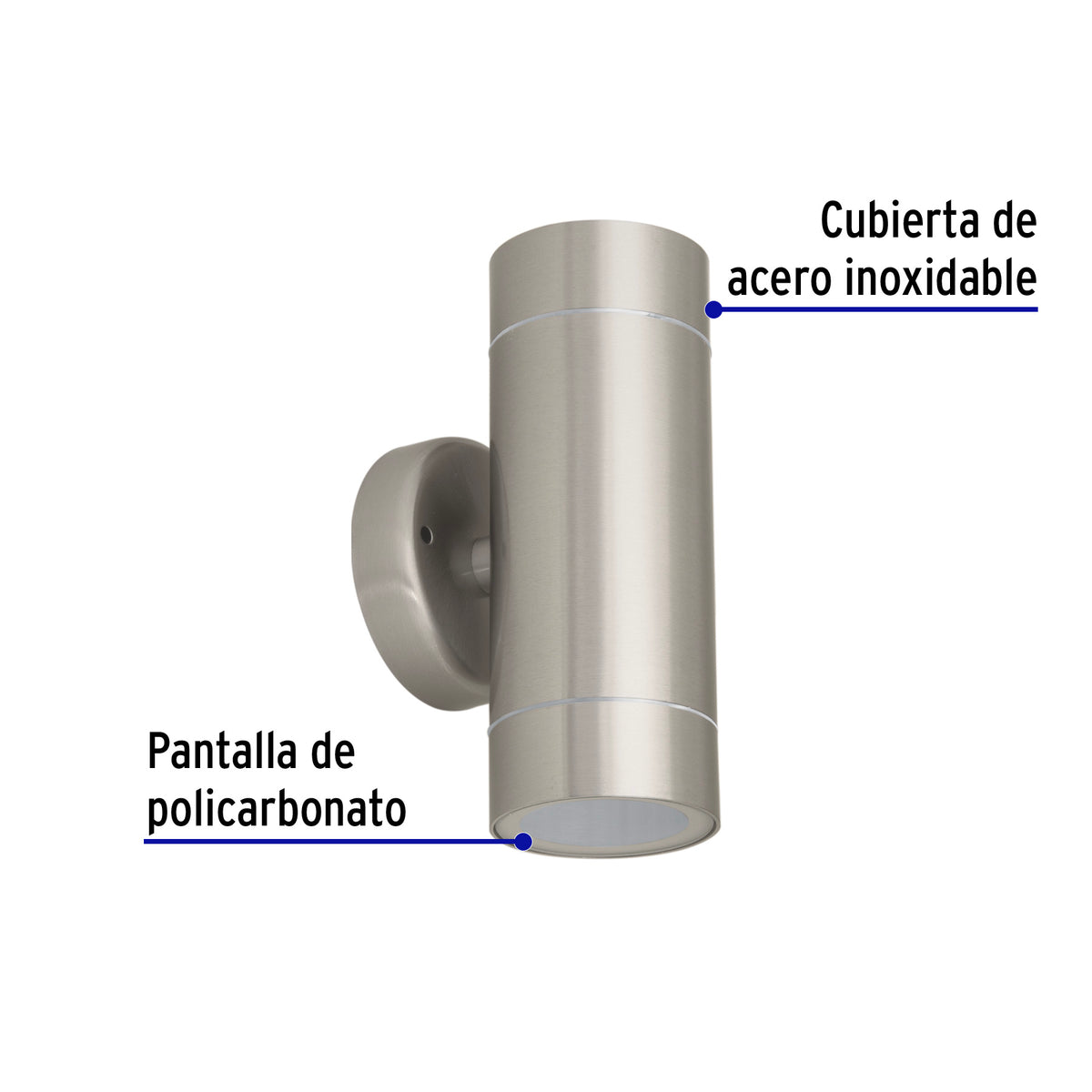 Arbotante exterior de acento, 2 spots, MR16GU10, 100 W