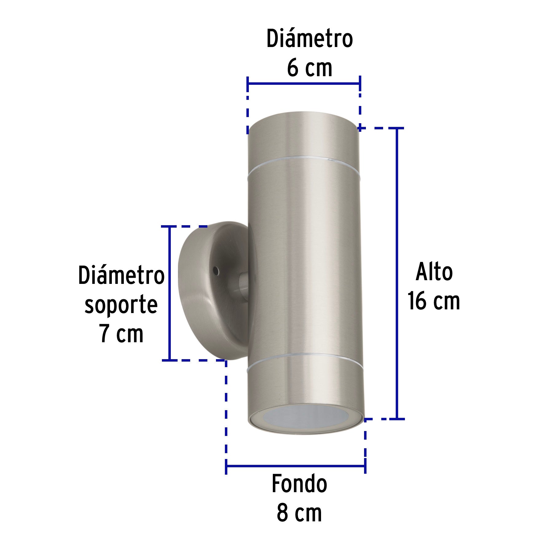 Arbotante exterior de acento, 2 spots, MR16GU10, 100 W