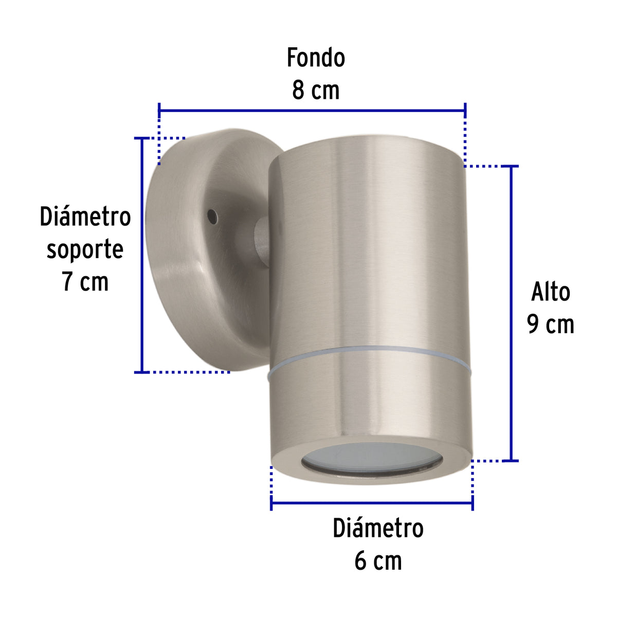 Arbotante exterior de acento, 1 spot, MR16GU10, 50 W