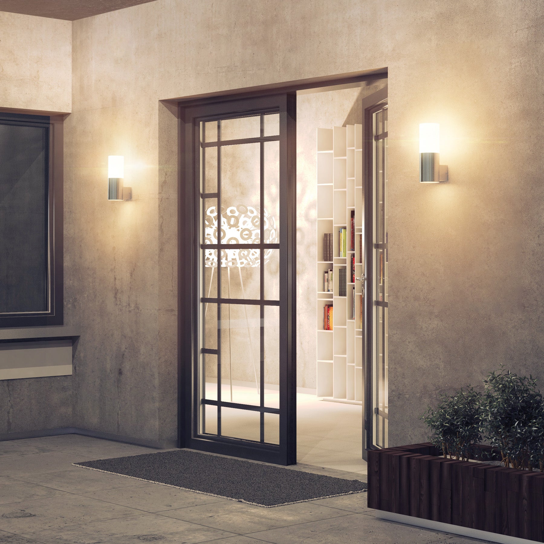 Arbotante decorativo de LED, 1 spot, 5 W, 350 lm