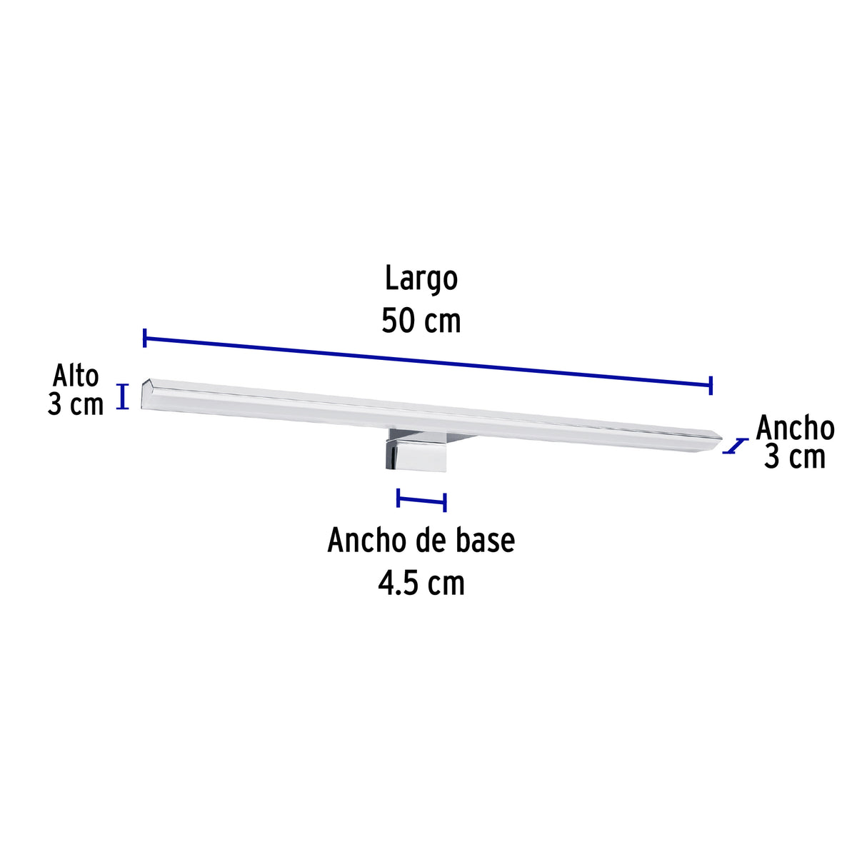 Arbotante decorativo, cromado, 7 W, LED