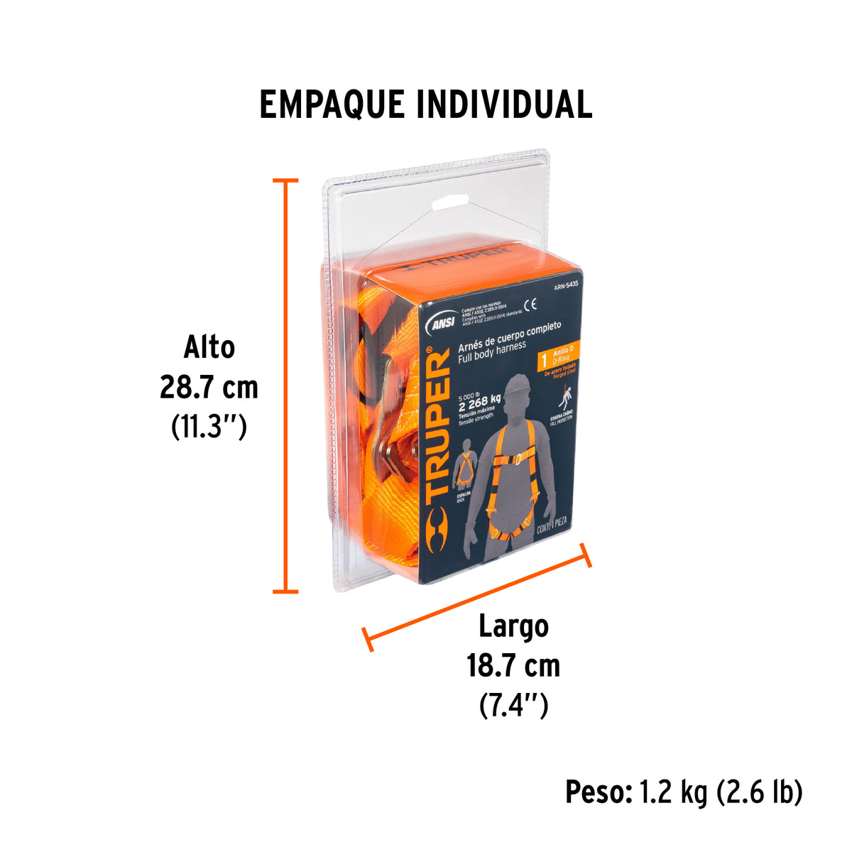 Arnés de cuerpo completo, 1 anillo