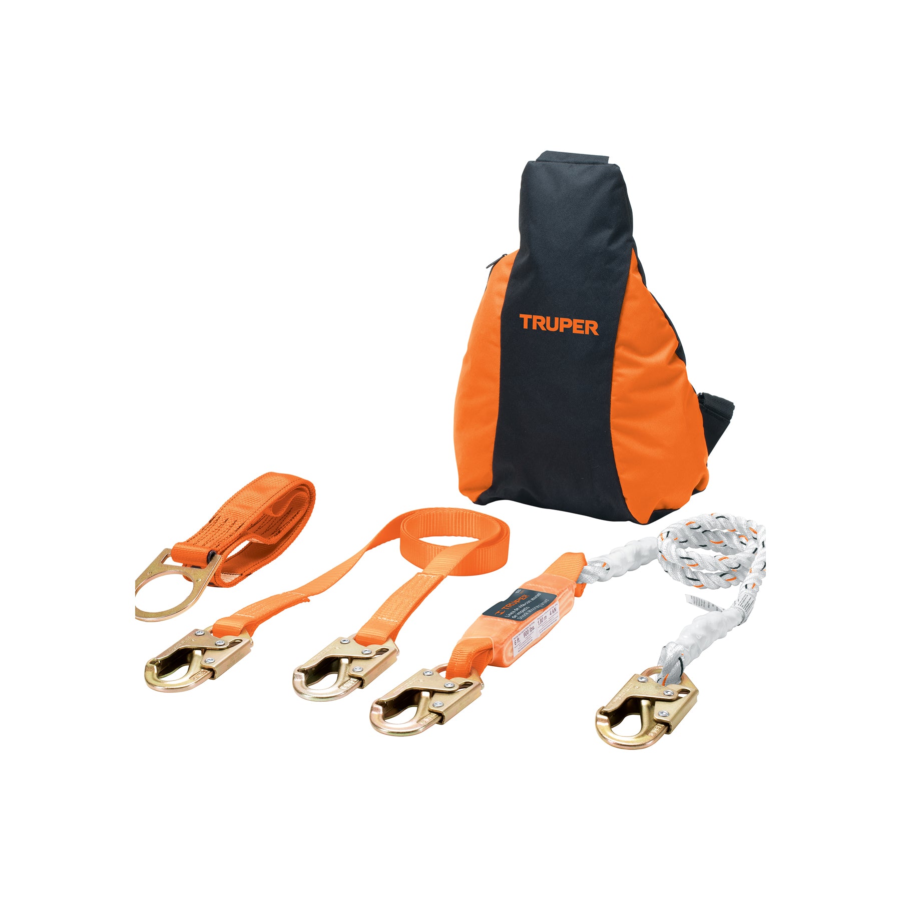 Kit contra caídas, arnés de tres anillos, ANSI