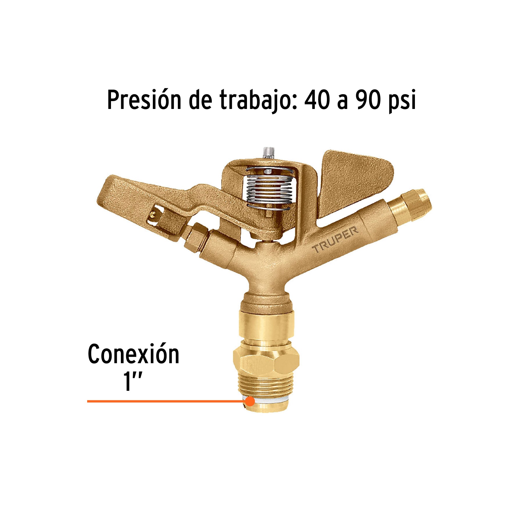 Aspersor agrícola 1", fundido en latón