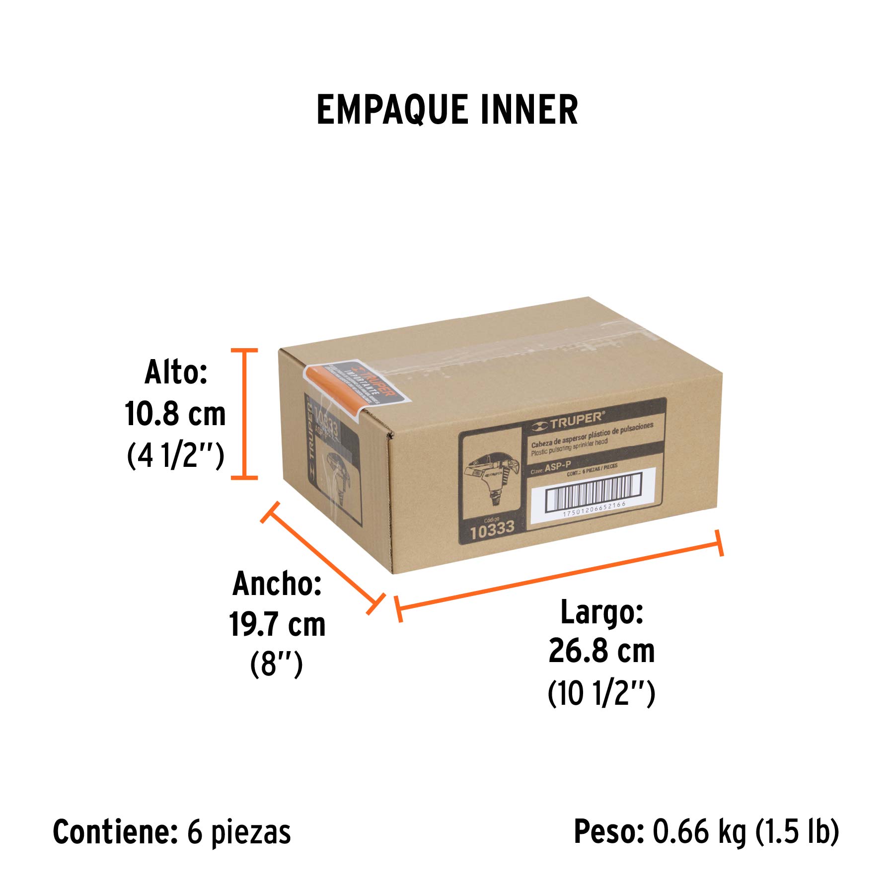 Aspersor plástico cabeza sola