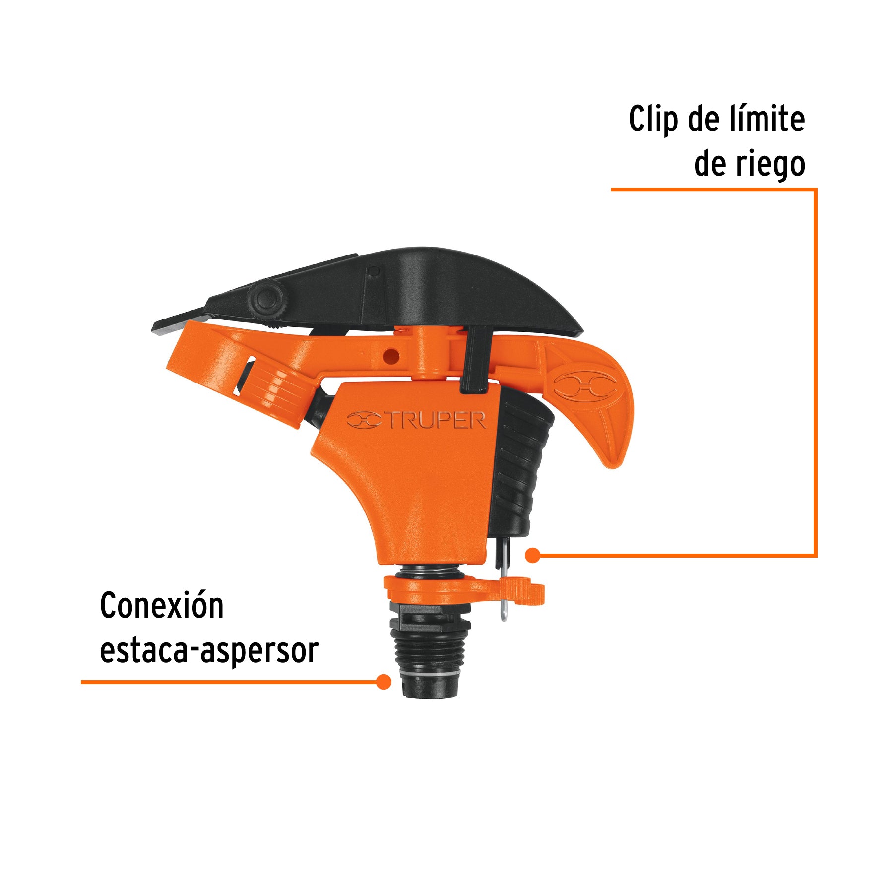 Aspersor plástico cabeza sola