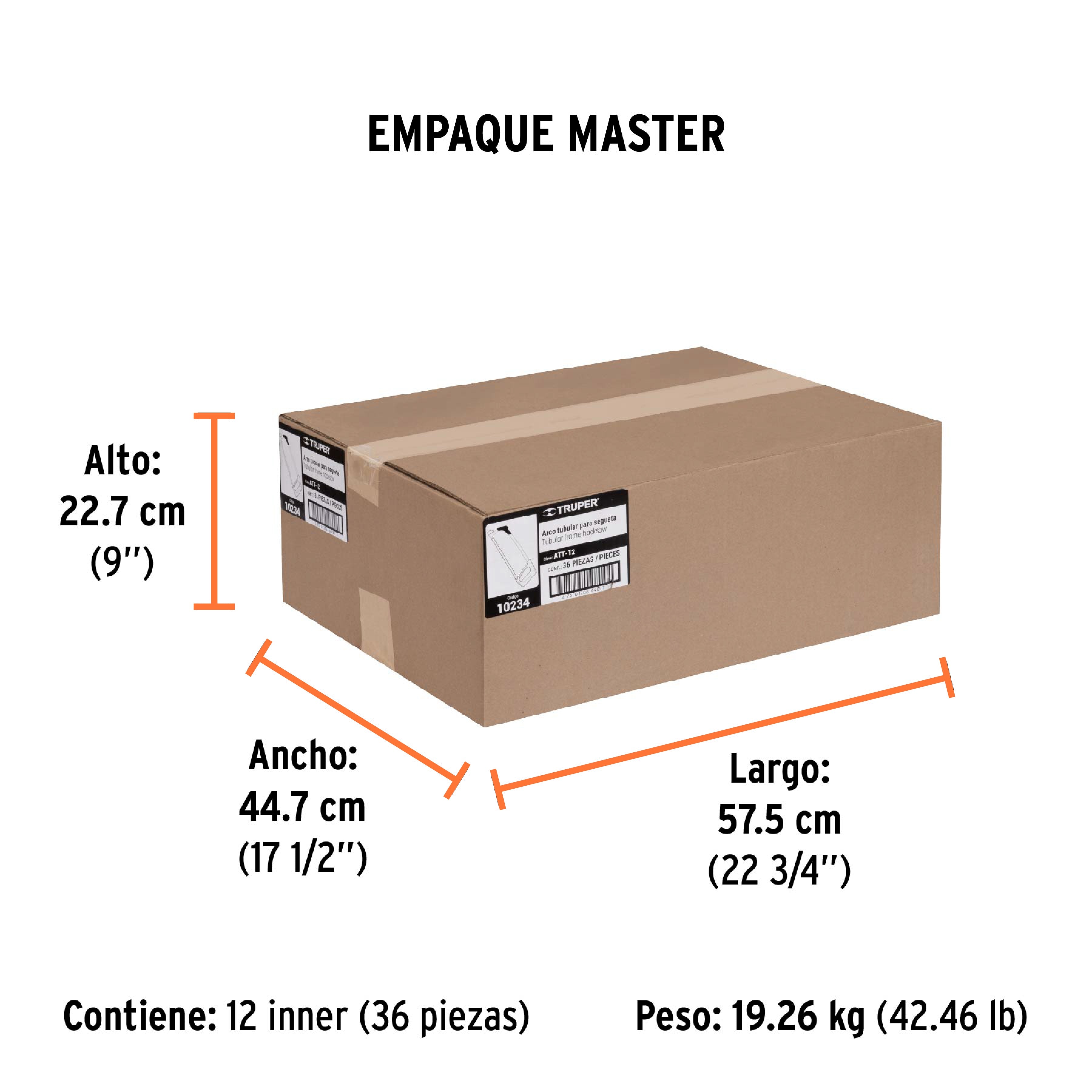 Arco profesional tubular para segueta 12"