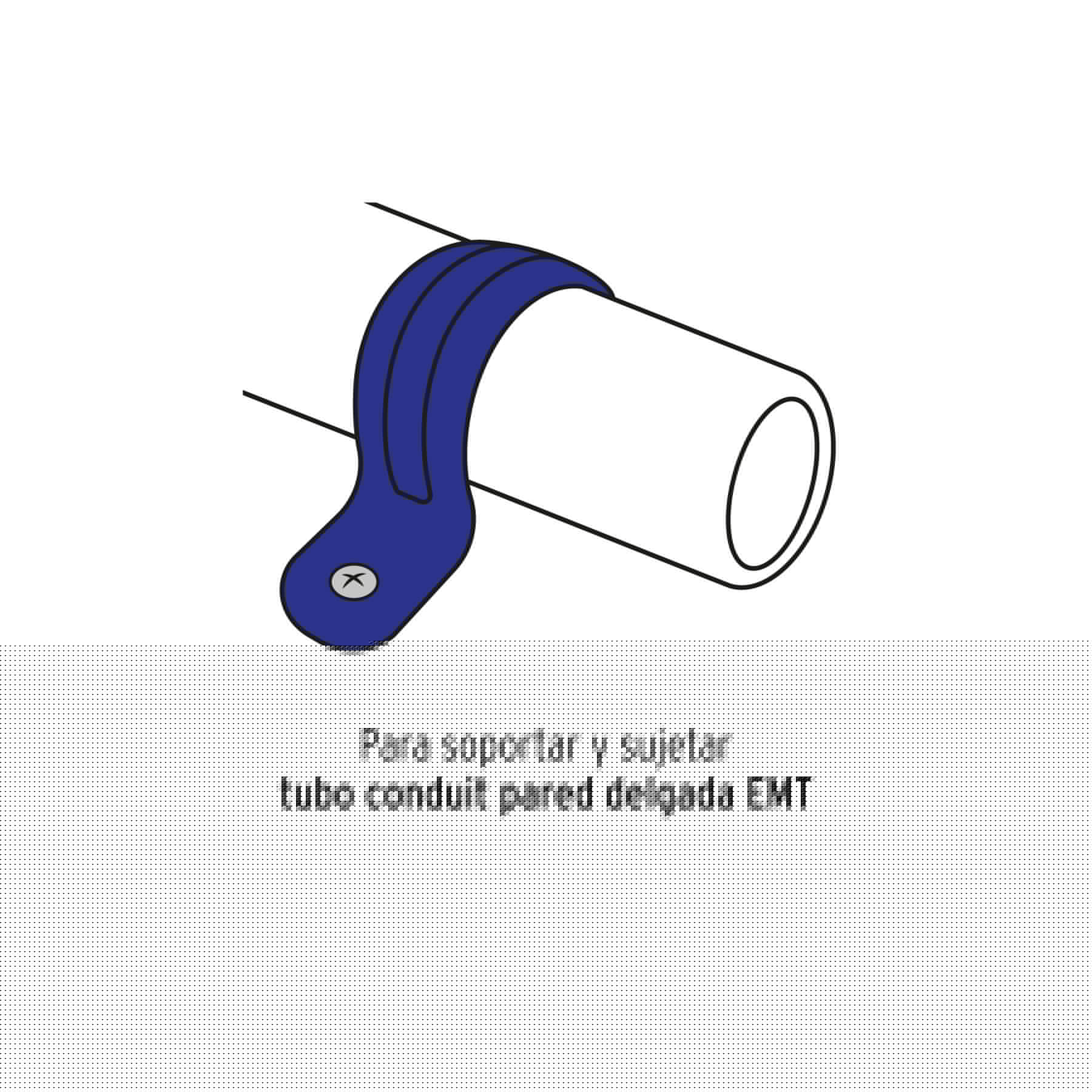 Abrazadera tubo tipo uña 1-1/2", bolsa con 5 pzas, Volteck