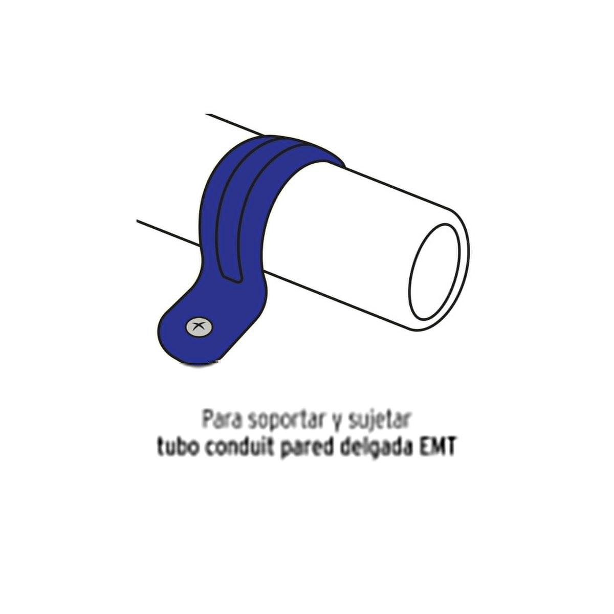 Abrazadera tubo tipo uña 1-1/2", bolsa con 5 pzas, Volteck