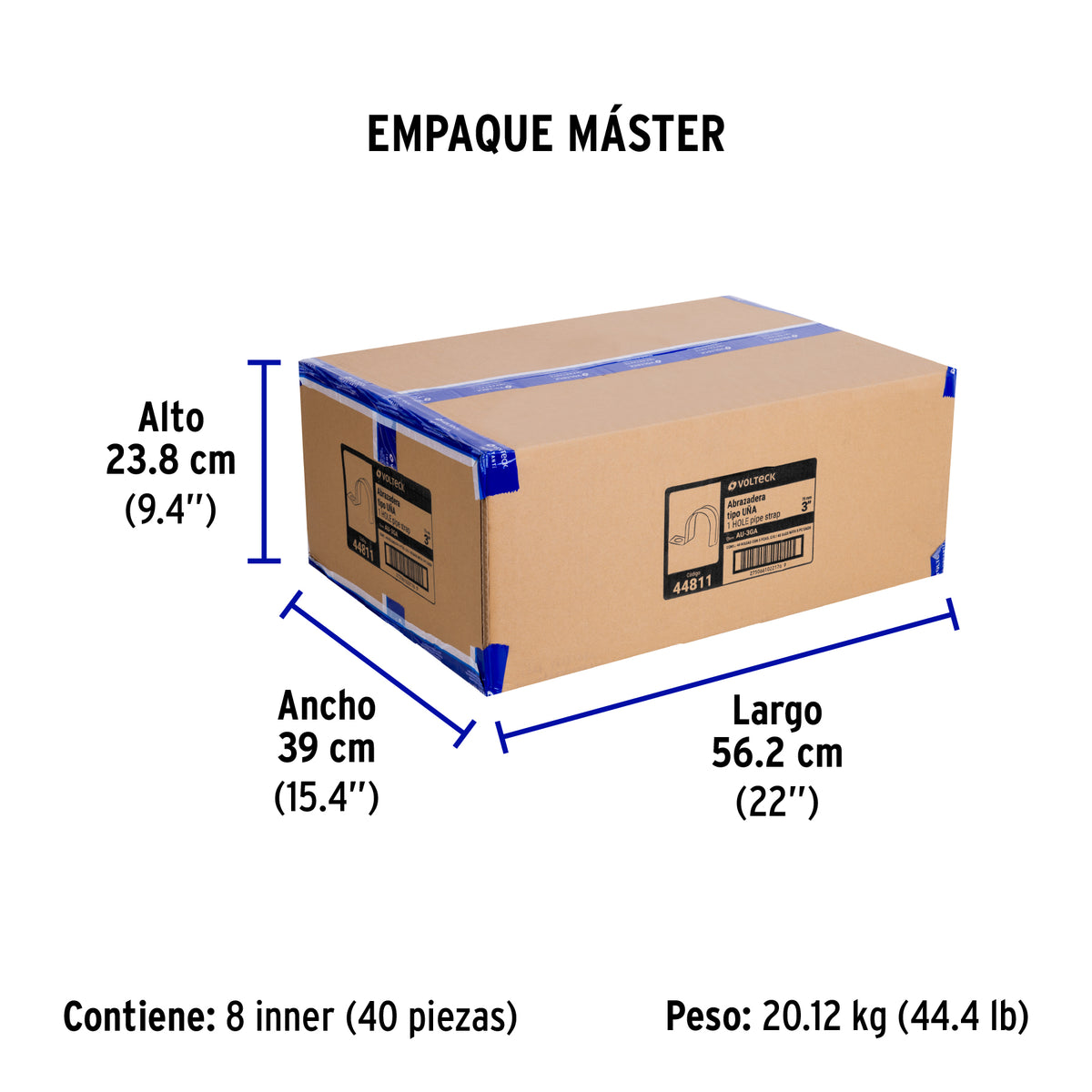 Bolsa c/5 abrazaderas tipo uña 3' p/tubo pared gruesa