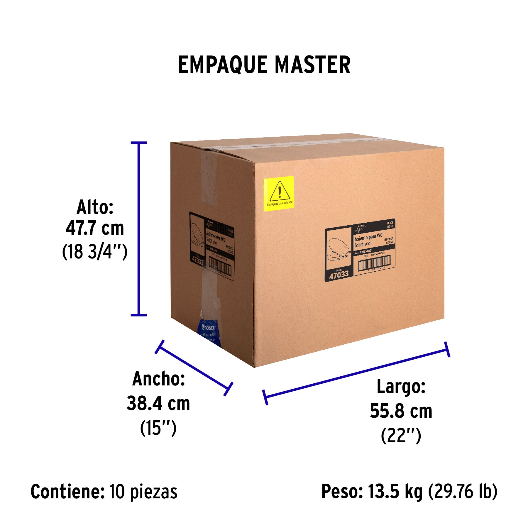 Asiento para WC, 40 cm, beige