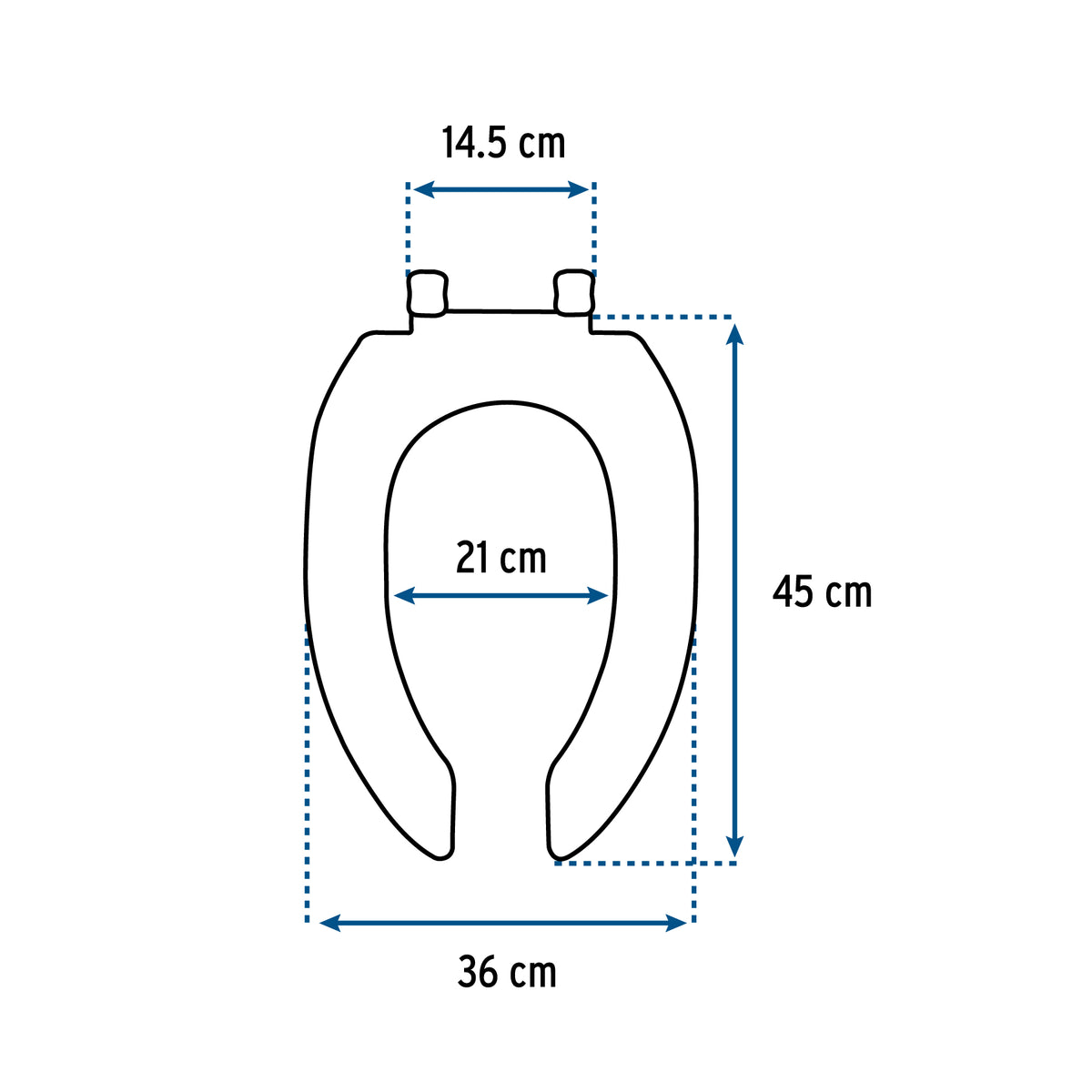 Asiento para WC, 45 cm, beige
