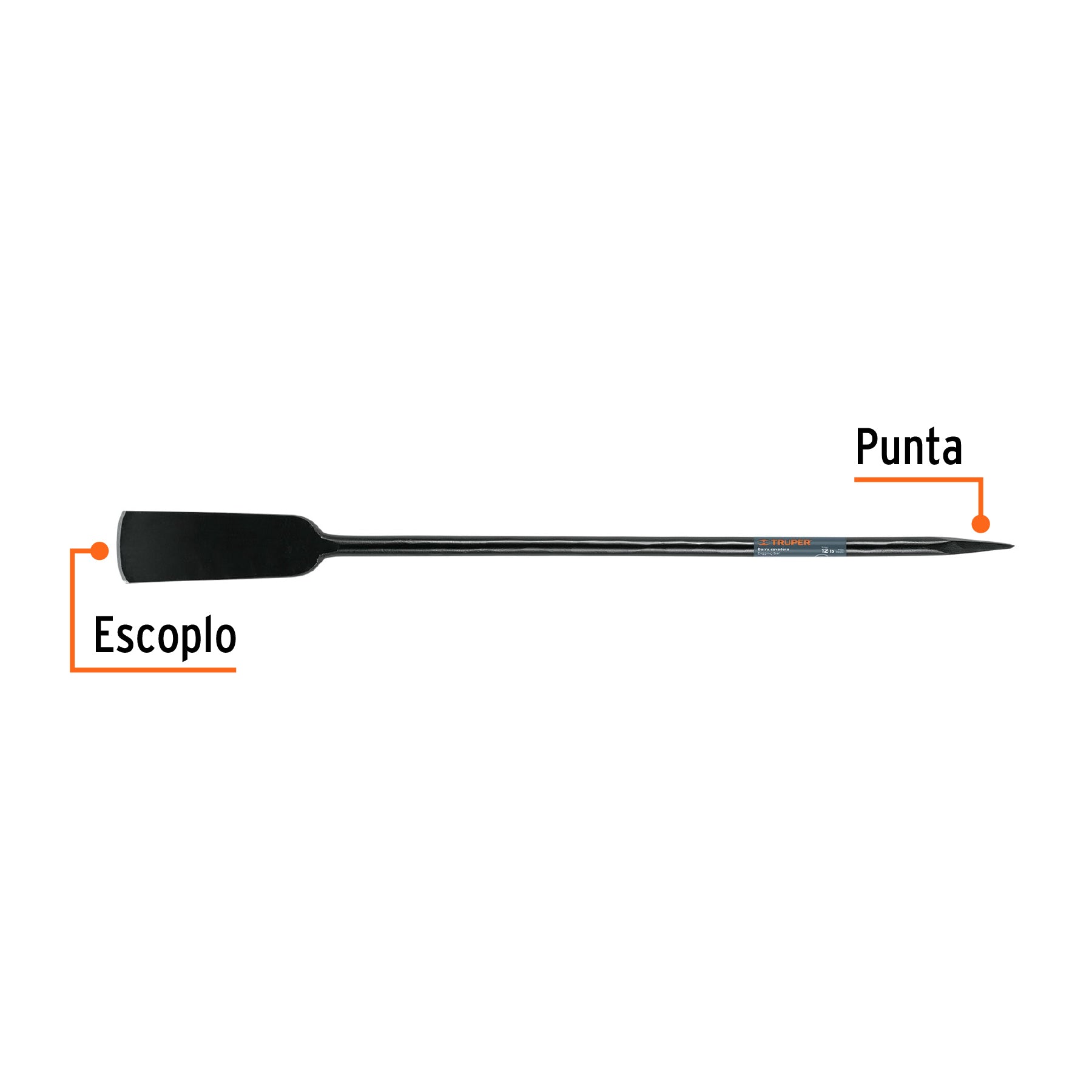 Barra cavadora 1-1/8" 1200 mm x 102 mm