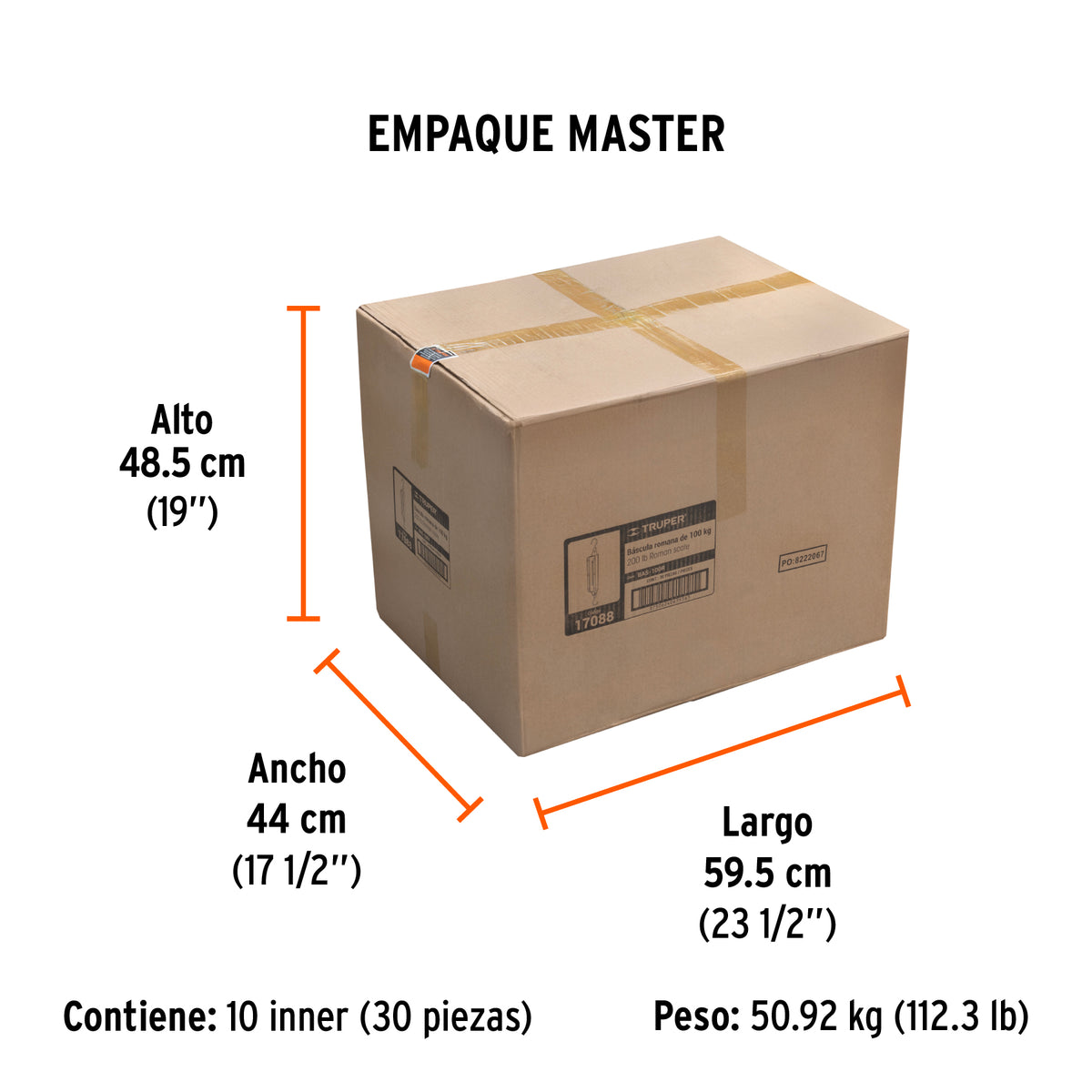 Báscula romana de resorte de 100 kg