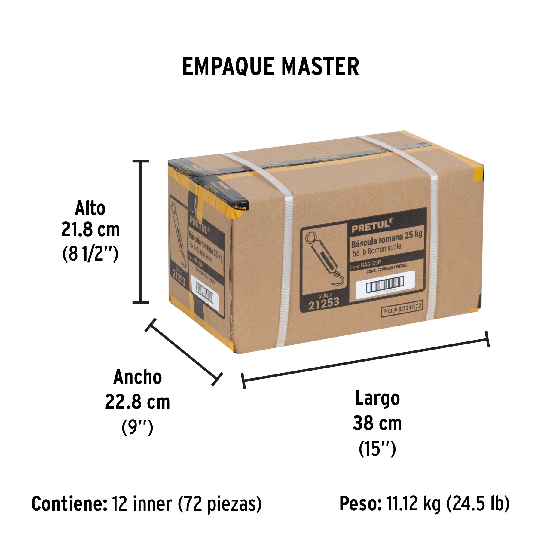 Báscula romana de resorte de 25 kg, Pretul