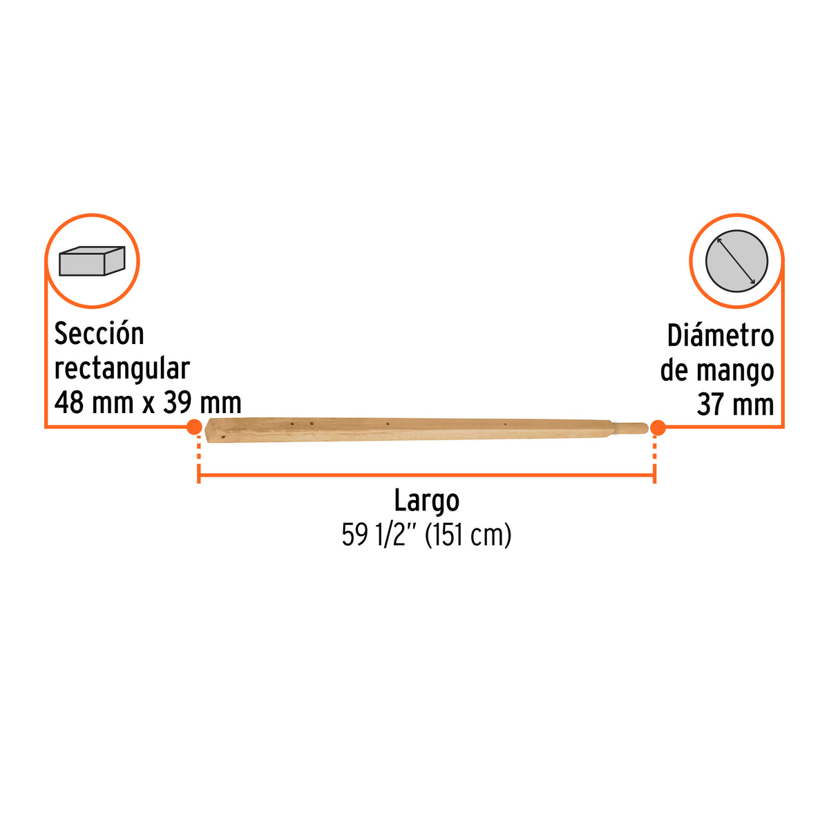 Bastidor de madera 39 x 48 mm para carretilla TP-8, TRUPER