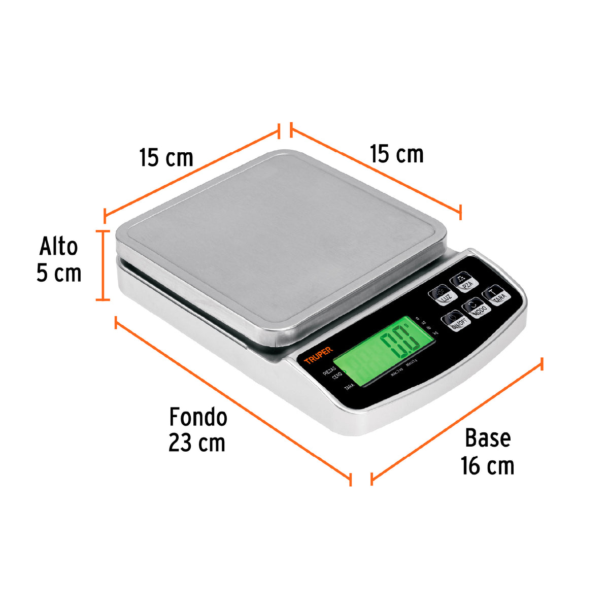 Báscula digital de precisión, 3kg, Truper