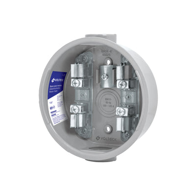 Base para watthorimetro, 4 terminales, Volteck