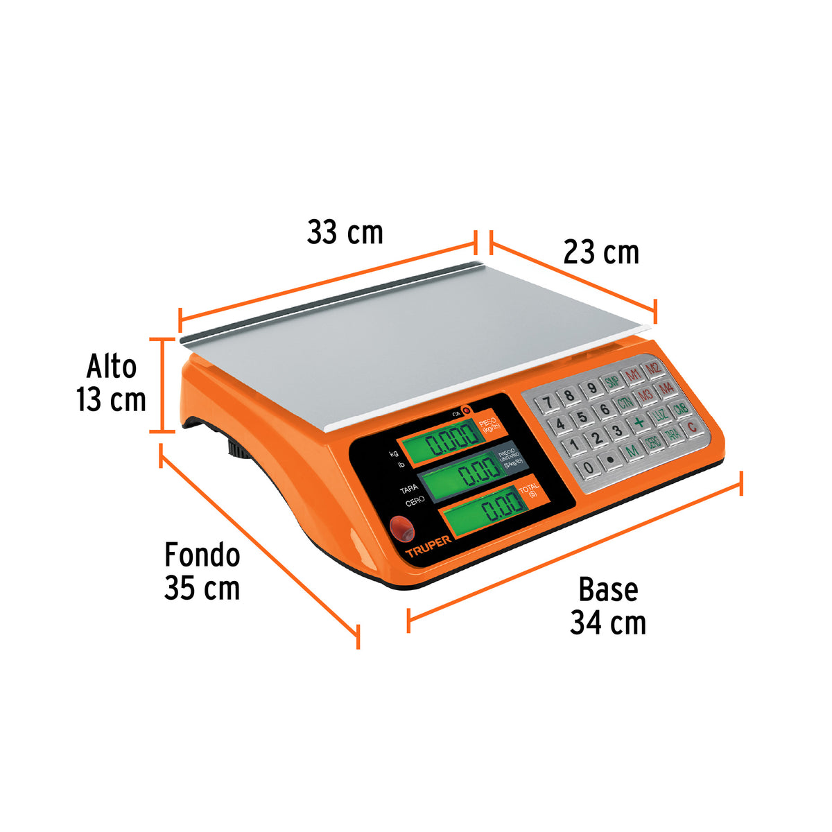 Báscula electrónica multifunciones capacidad 40 kg