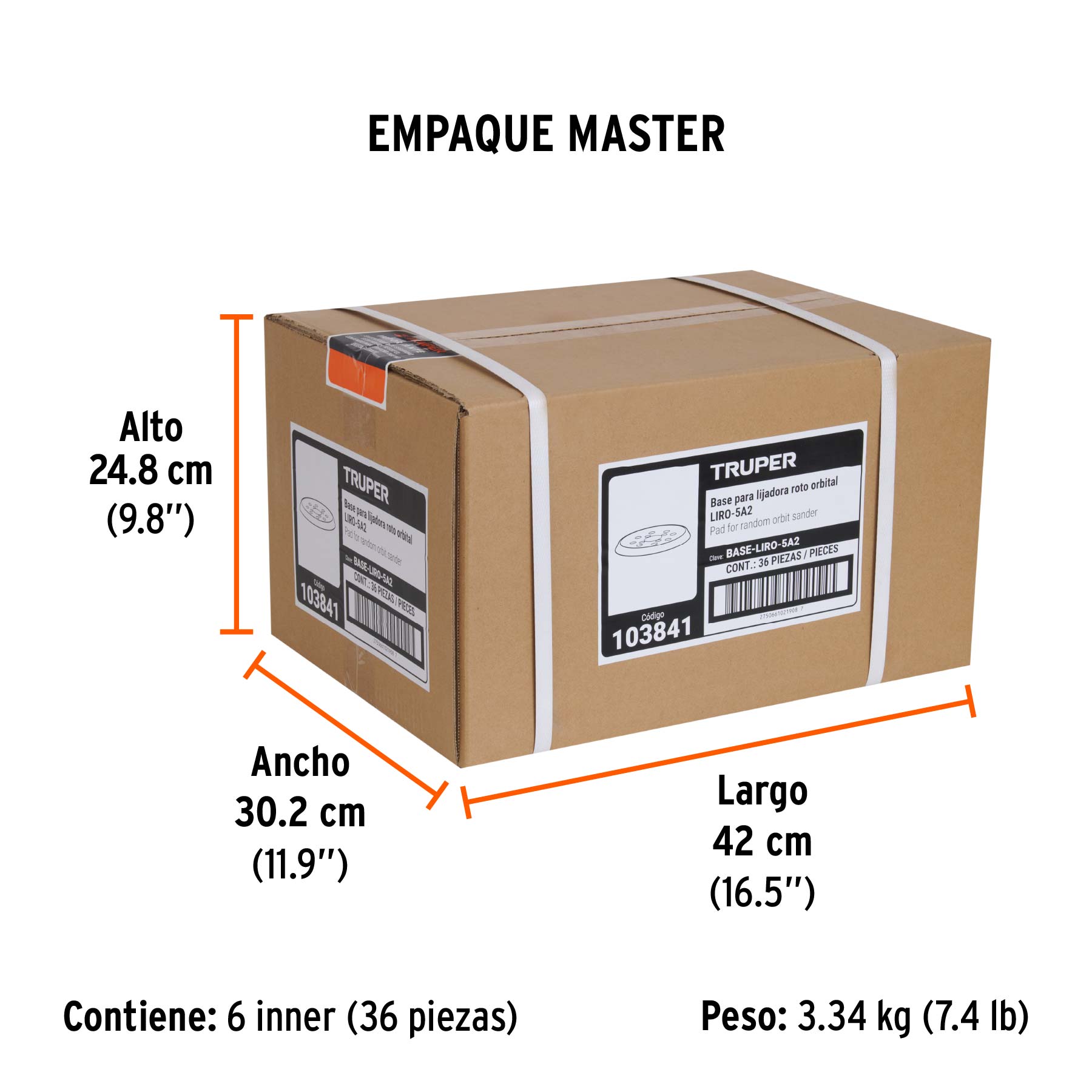 Base hook and loop para LIRO-5A2, TRUPER
