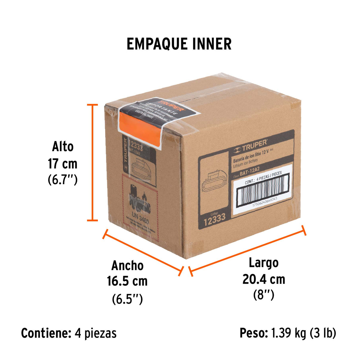 Batería ión Litio, 12 V para taladro TALI-12A2