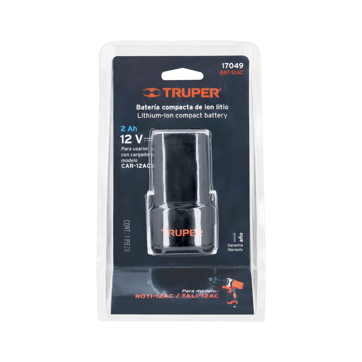 Batería ión litio, 12 V para taladro TALI-12AC