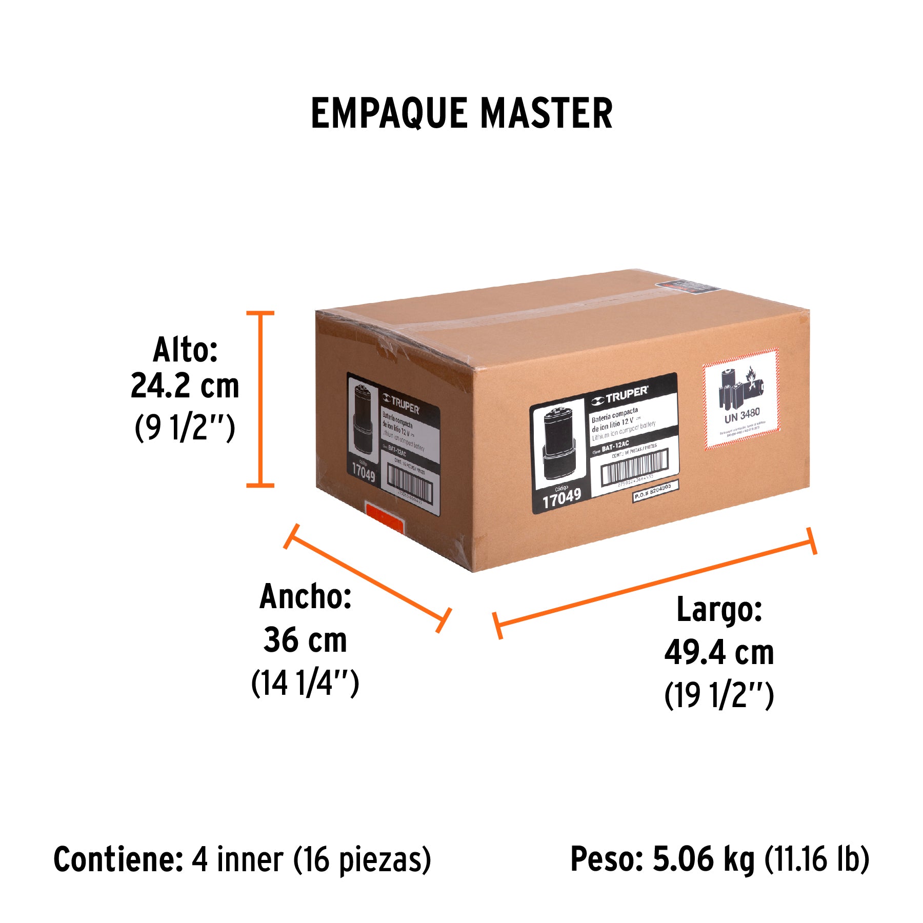 Batería ión litio, 12 V para taladro TALI-12AC