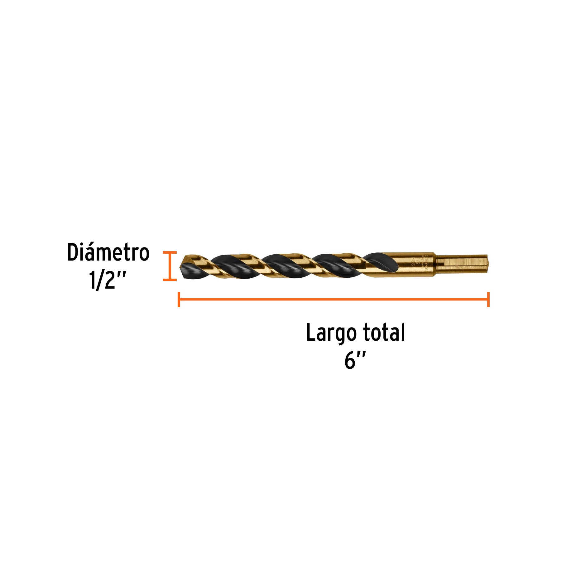 Broca de alta velocidad 1/2" en blister