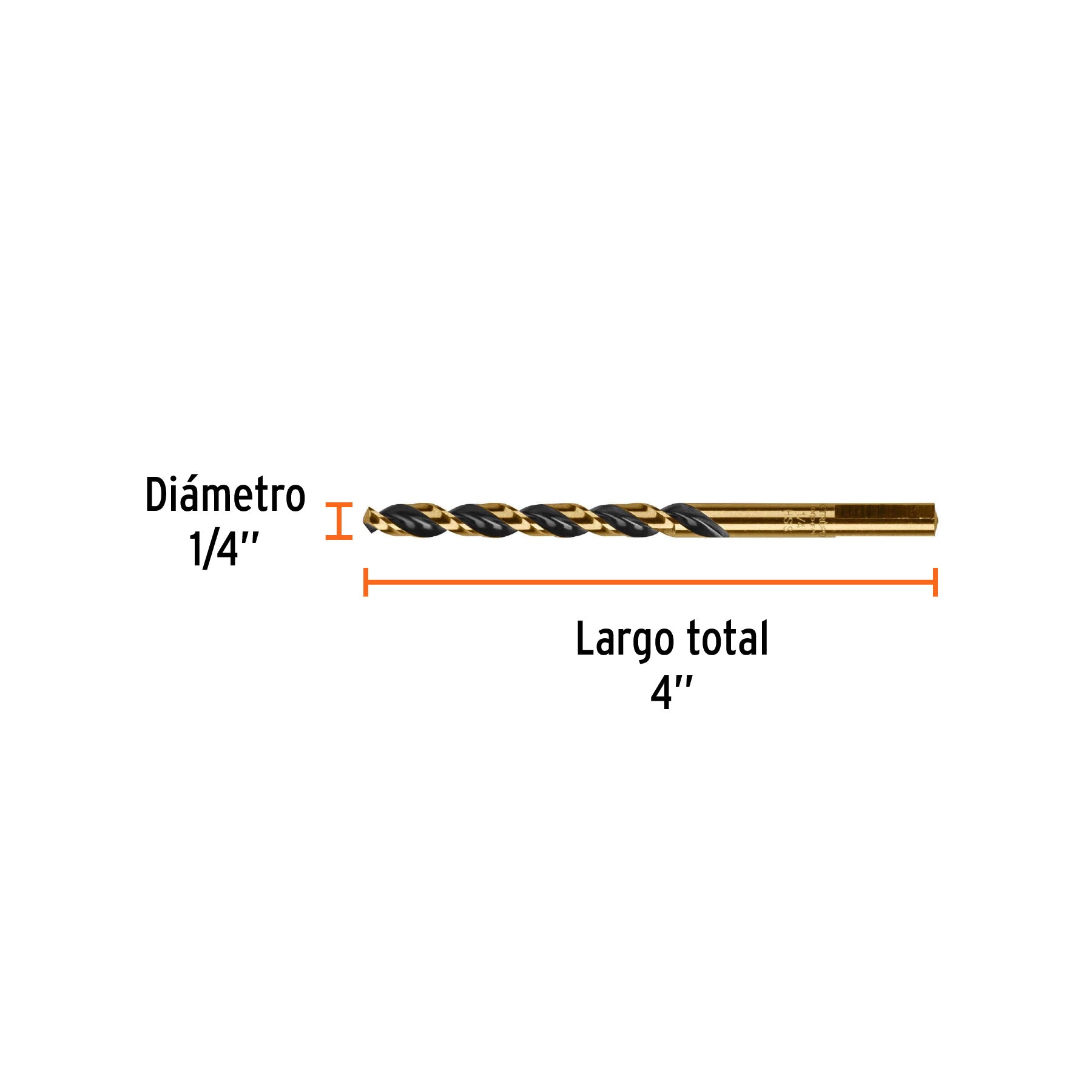Broca de alta velocidad 1/4" en blister