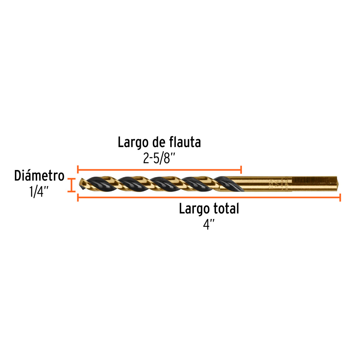 Broca de alta velocidad 1/4"